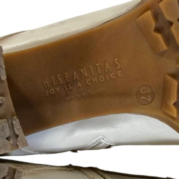 Hispanitas Janeth Cream CapToe Victorian Ankle Boots - Picture 11 of 16